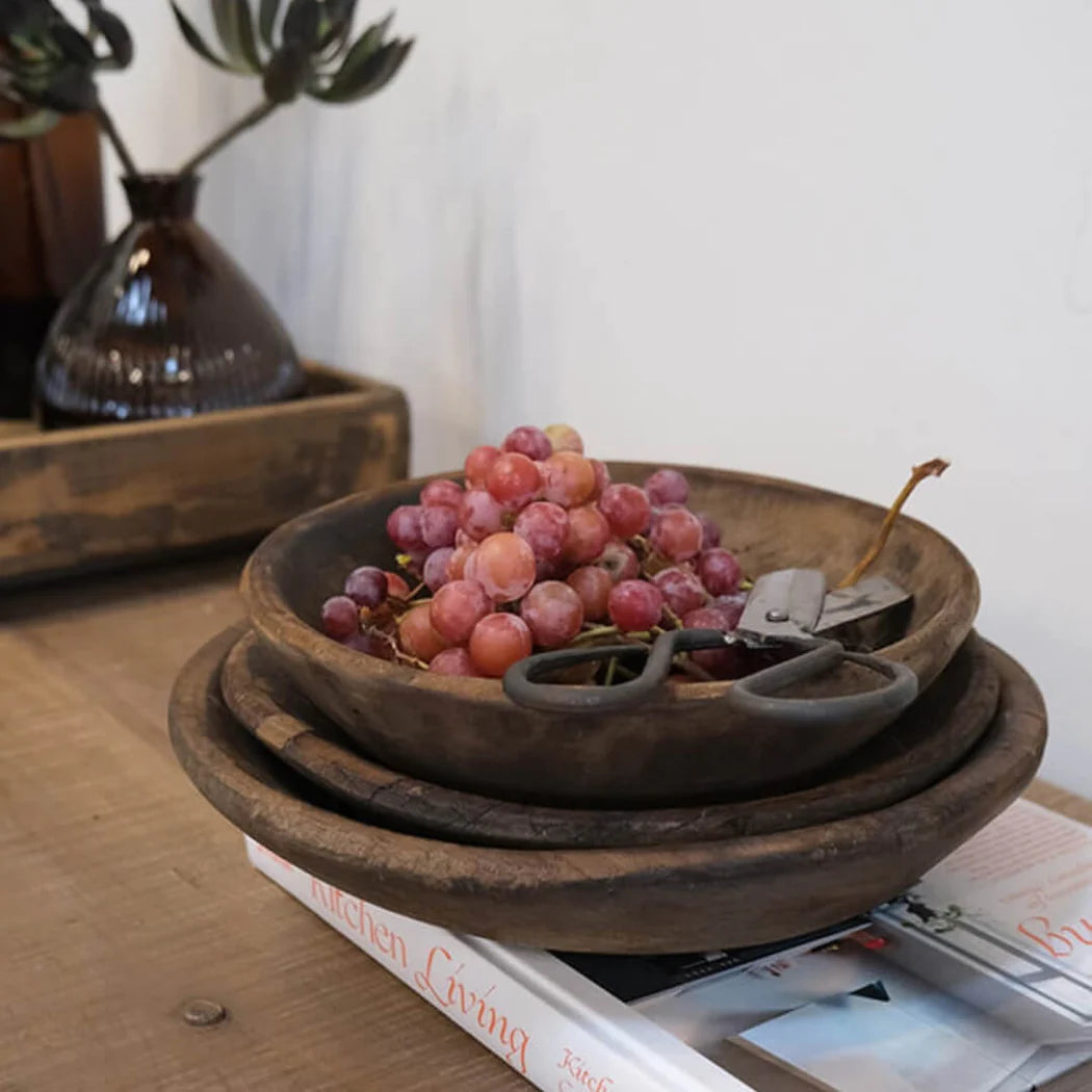 Original Indian Carved Wooden Bowl