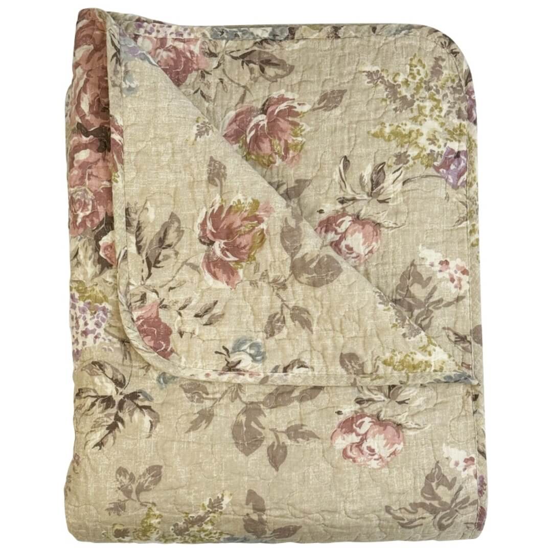 Elina Rose Quilted Throw