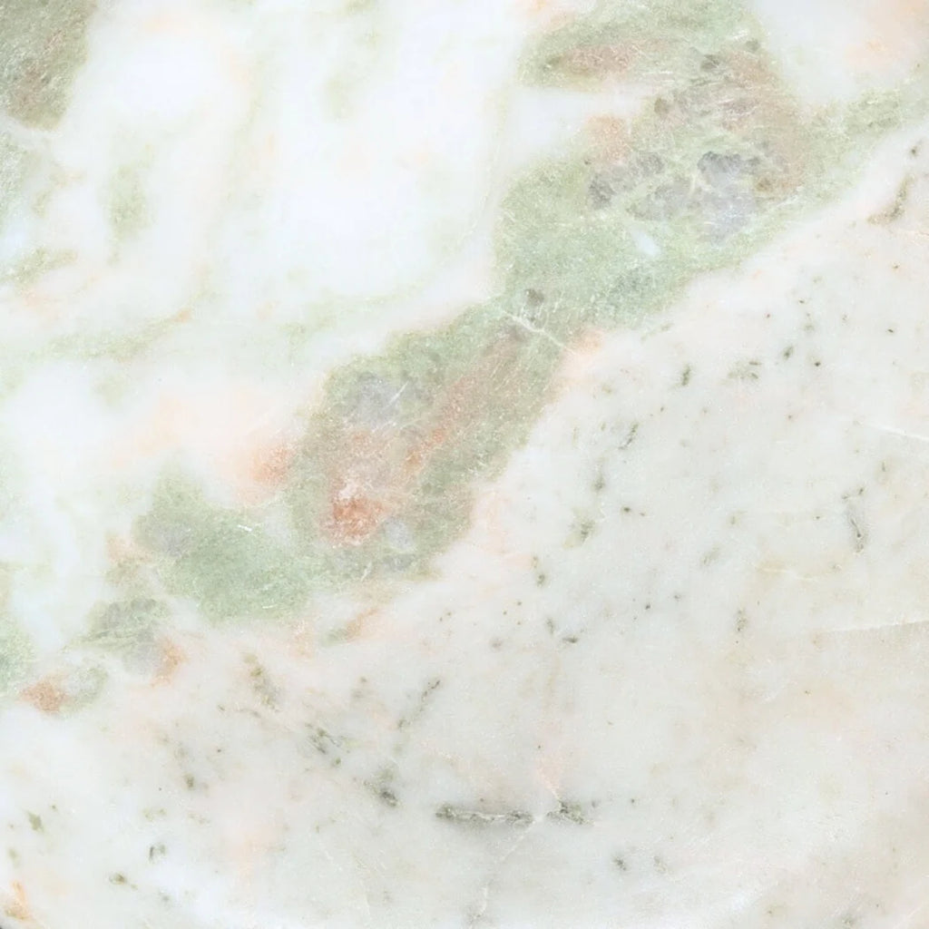Large Round Marble Bowl on Feet — Green Onyx
